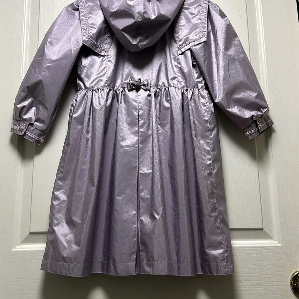 F.W. FISCHER Girls Dressy Lavender Rain Coat Sz 6X